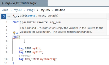 Create tags in the Structured Text Editor