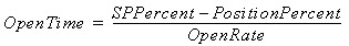 POSP Caluculating open and close pulse times