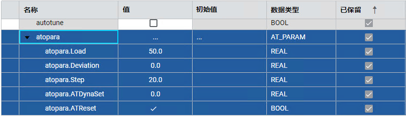 设置 AutoTune 参数。