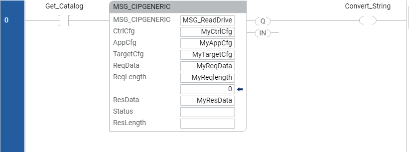 添加触点或线圈后梯级的外观