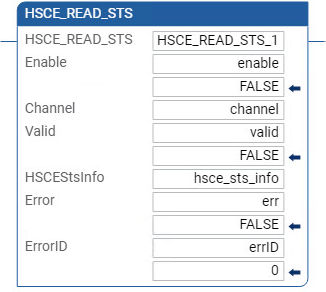 HSCE_READ_STS 梯形图示例