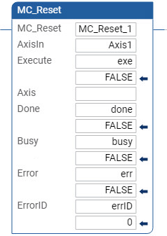MC_Reset 梯形图示例