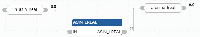 ASIN_LREAL 功能块图示例