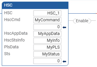将变量分配给 HSC