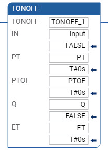 TONOFF 梯形图示例