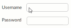 animated screen shot showing the entering of text within fields