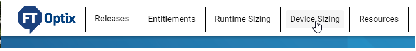 FactoryTalk Optix 中的&ldquo;设备大小调整 (Device Sizing)&rdquo;选项卡。