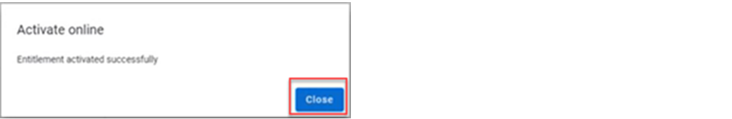 下图显示 FactoryTalk OptixPanel Device Manager 中的激活已成功。