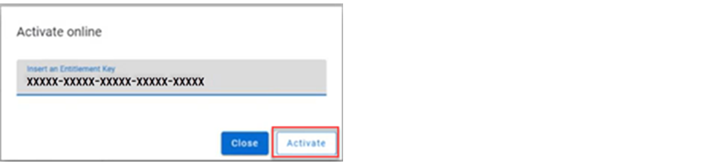 下图显示了在 FactoryTalk OptixPanel Device Manager 中输入权利密钥 (Entitlement Key) 的位置。