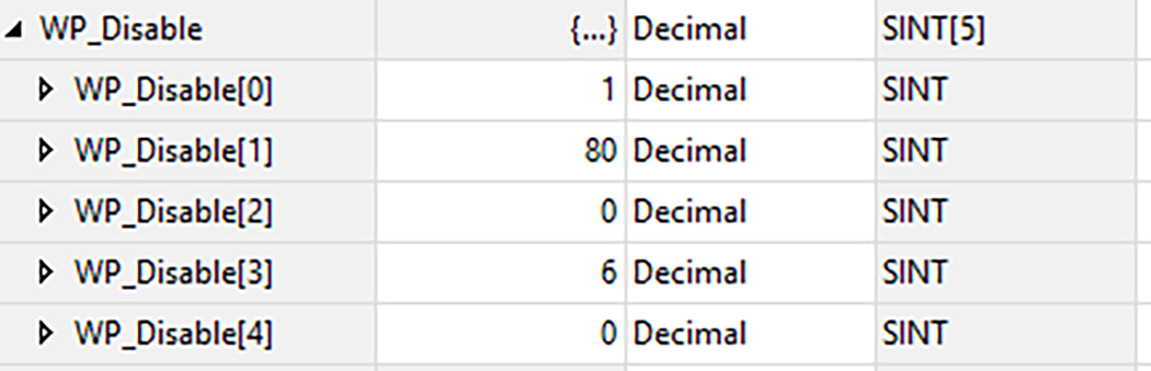下图显示了如何配置 MSG 中的标签以禁用 Logix Designer 中的控制器网页。