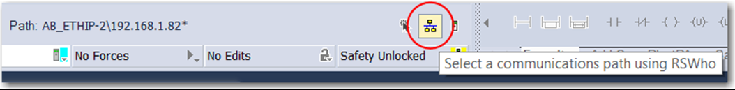 下图所示为 Logix Designer 中 RSWho 的示例。