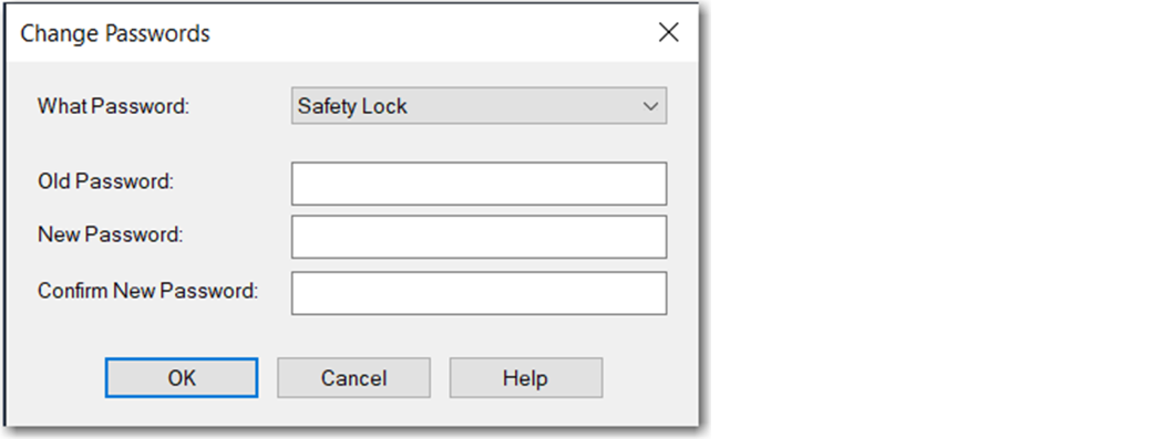 Change Passwords 对话框